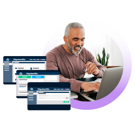 Man Using MigrationWiz